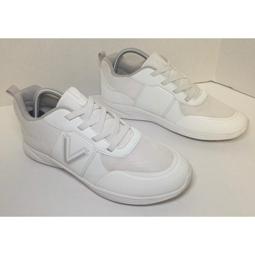 Vionic Shay II Womens Athletic Walking Sneaker White Grey Size 9 Wide Minimalist